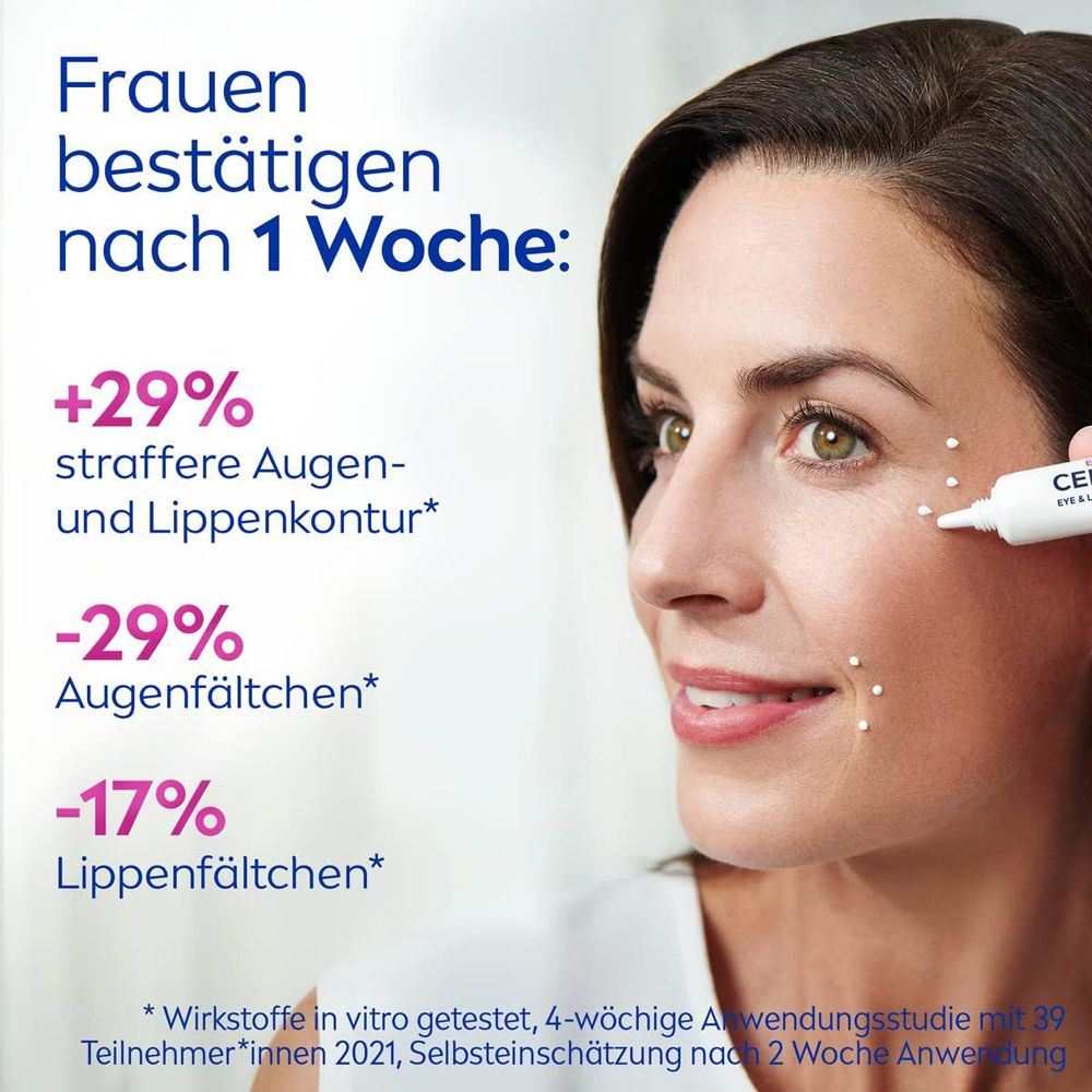 Frau mit Ergebnissen nach 1 Woche Anwendung der NIVEA CELLULAR Expert Filler Pflege.