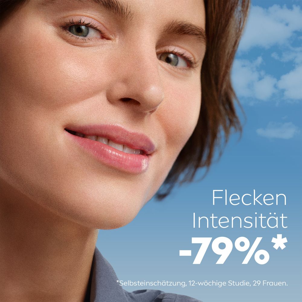 NIVEA LUMINOUS630® Anti-Pigmentflecken Pickelmale Serum Flasche, Vorderansicht.