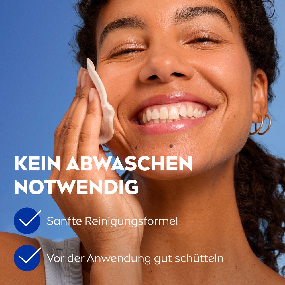 NIVEA Augen Make-up Entferner. Keine Notwendigkeit zum Abwaschen. Sanfte Reinigungsformel.