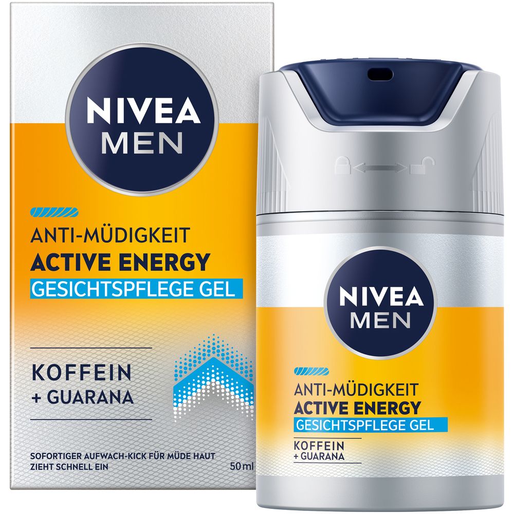 NIVEA MEN Gel de soin visage Active Energy avec caféine & guarana, 50ml.