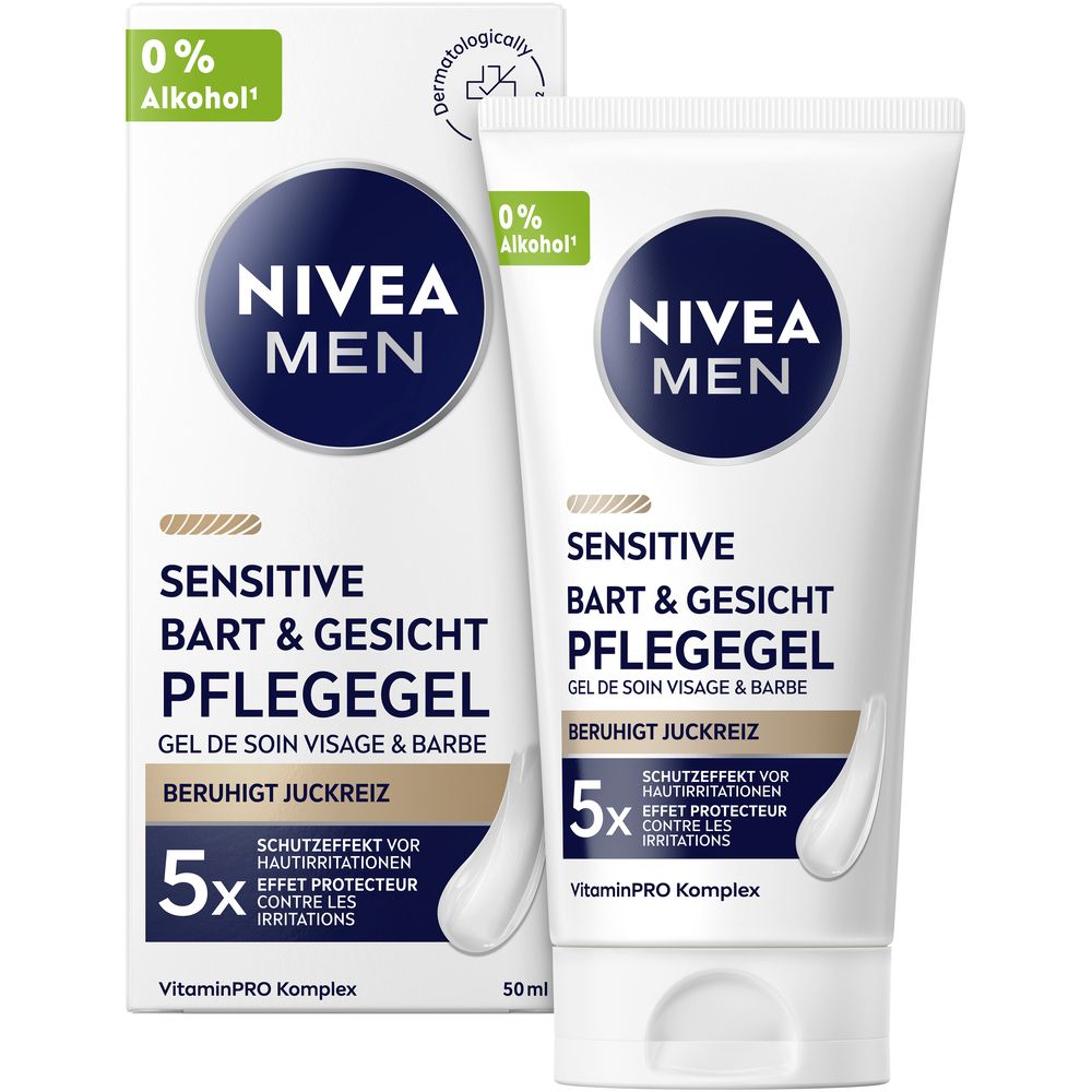 NIVEA MEN Sensitive Bart-und Gesicht Pflege-Gel: Produktbild