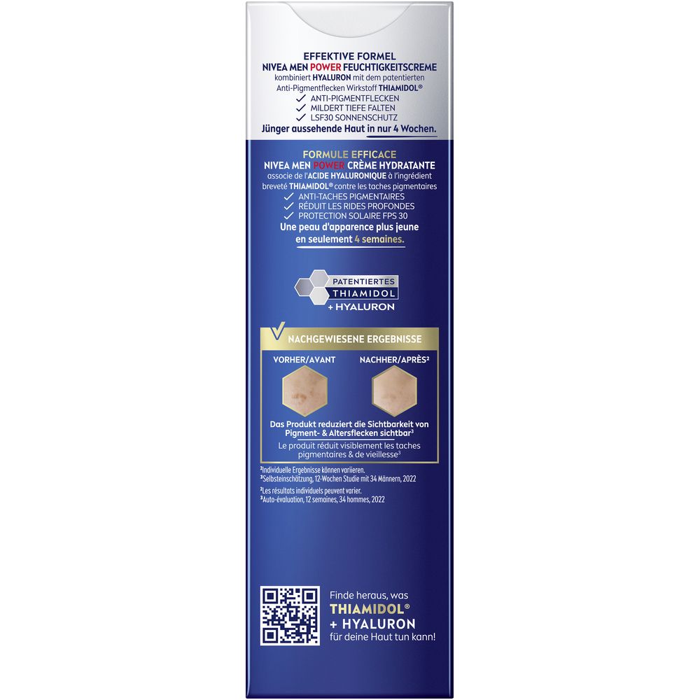 Arrière de la boîte avec informations produit et ingrédients.