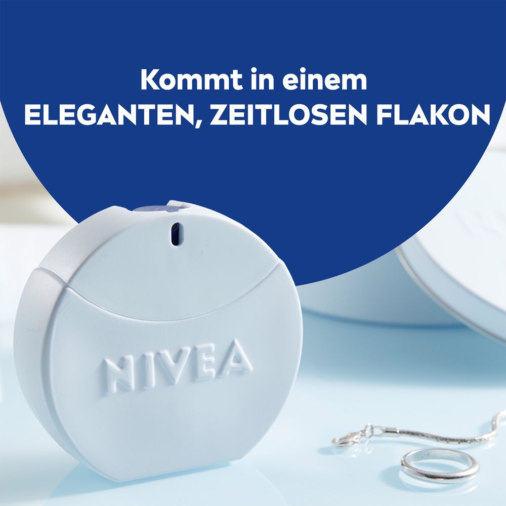 Eleganter, zeitloser Nivea Eau de Toilette Flakon in Nahaufnahme.