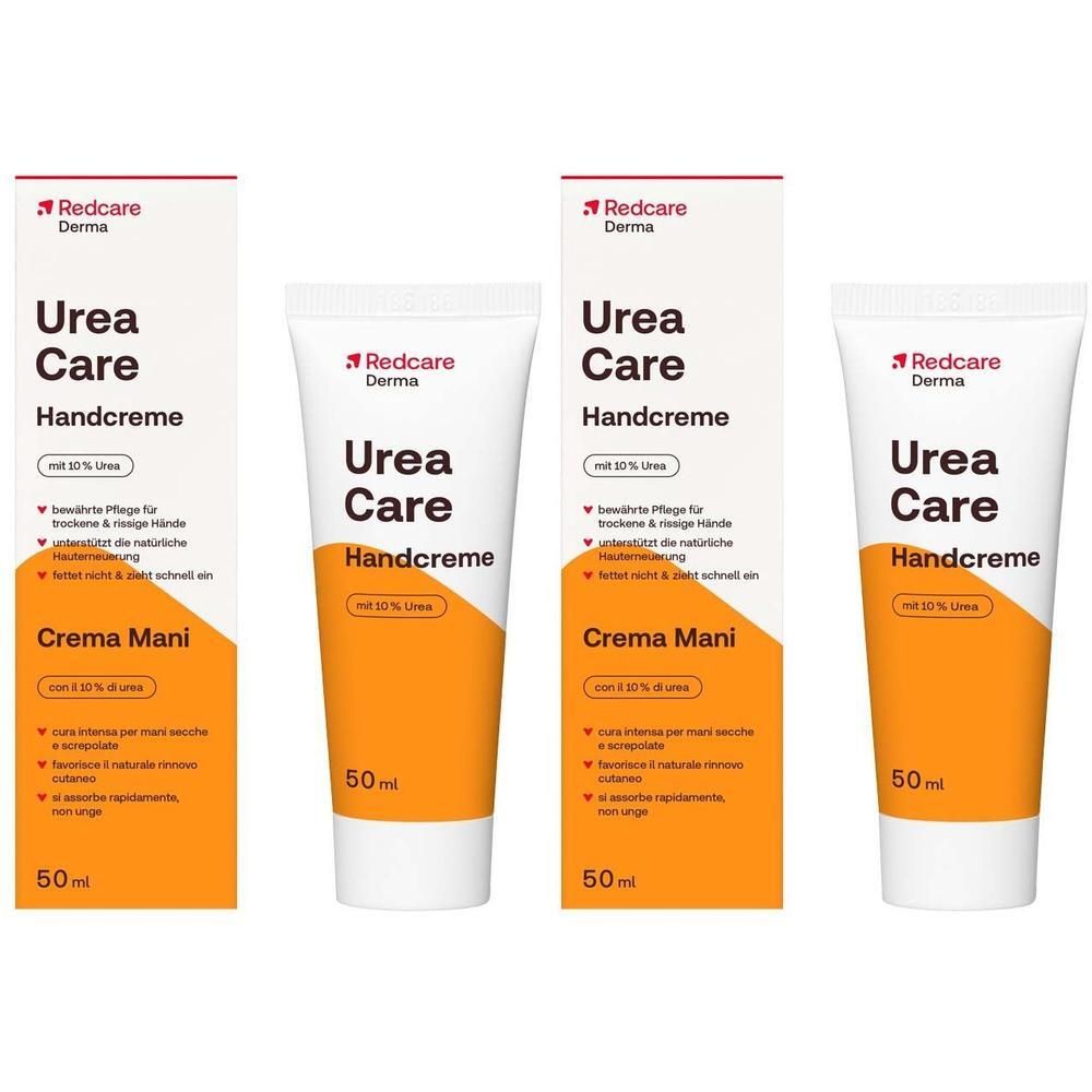 Redcare Urea Care Handcreme in Tuben und Kartons, 50ml.