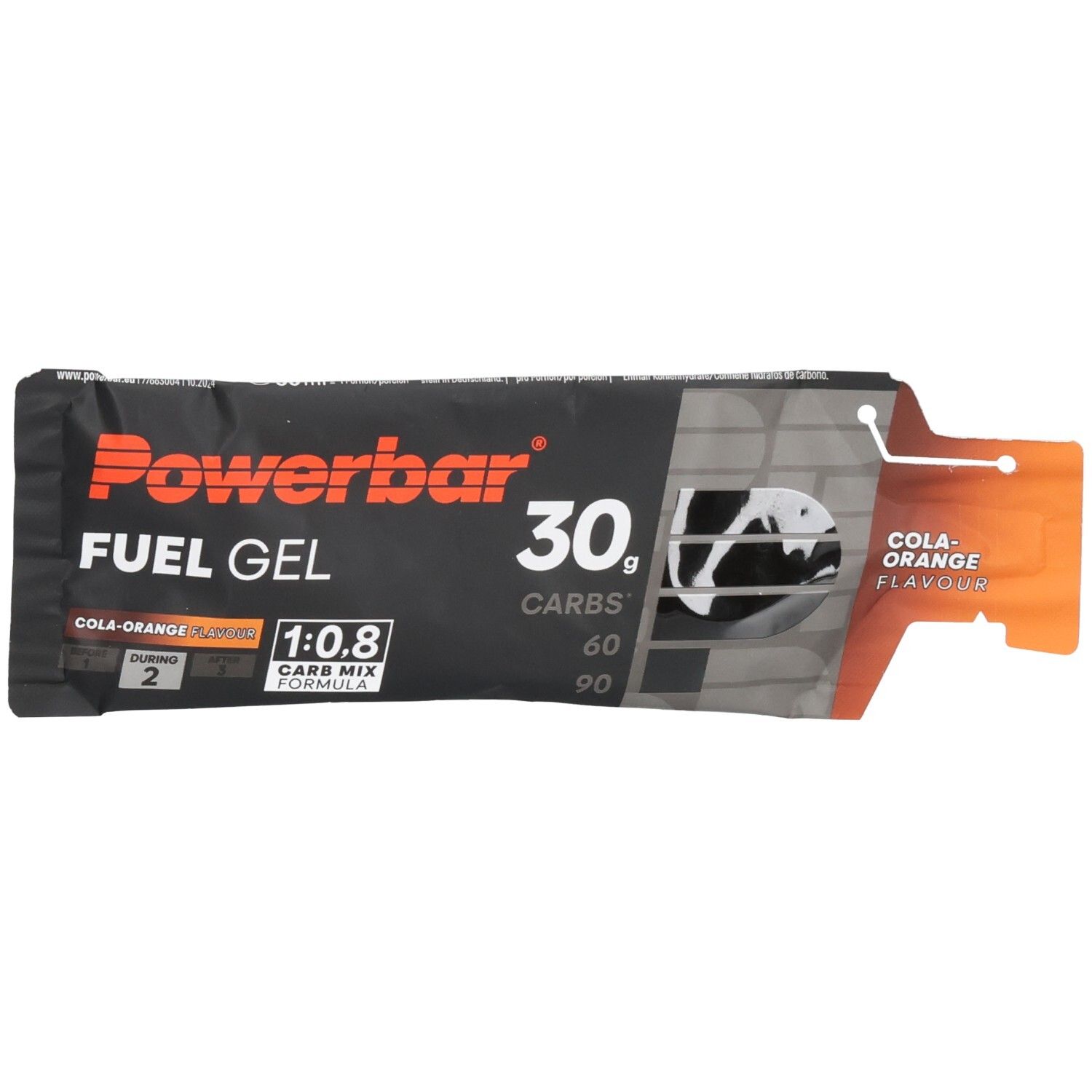 Powerbar Fuel Gel, Zitronengeschmack, 30g Kohlenhydrate, 100mg Koffein.