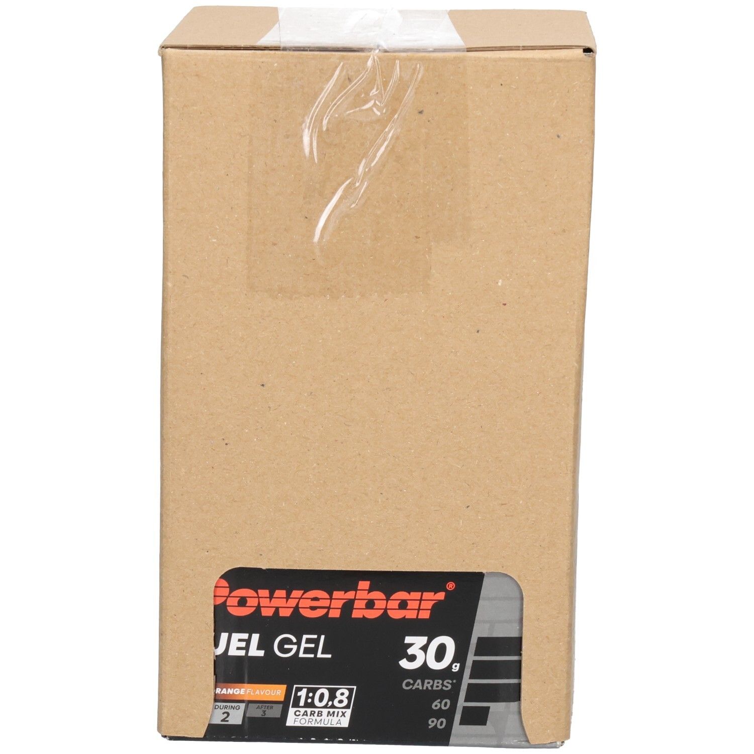 Boîte fermée avec inscription POWERBAR Fuel Gel, 12x50ml.
