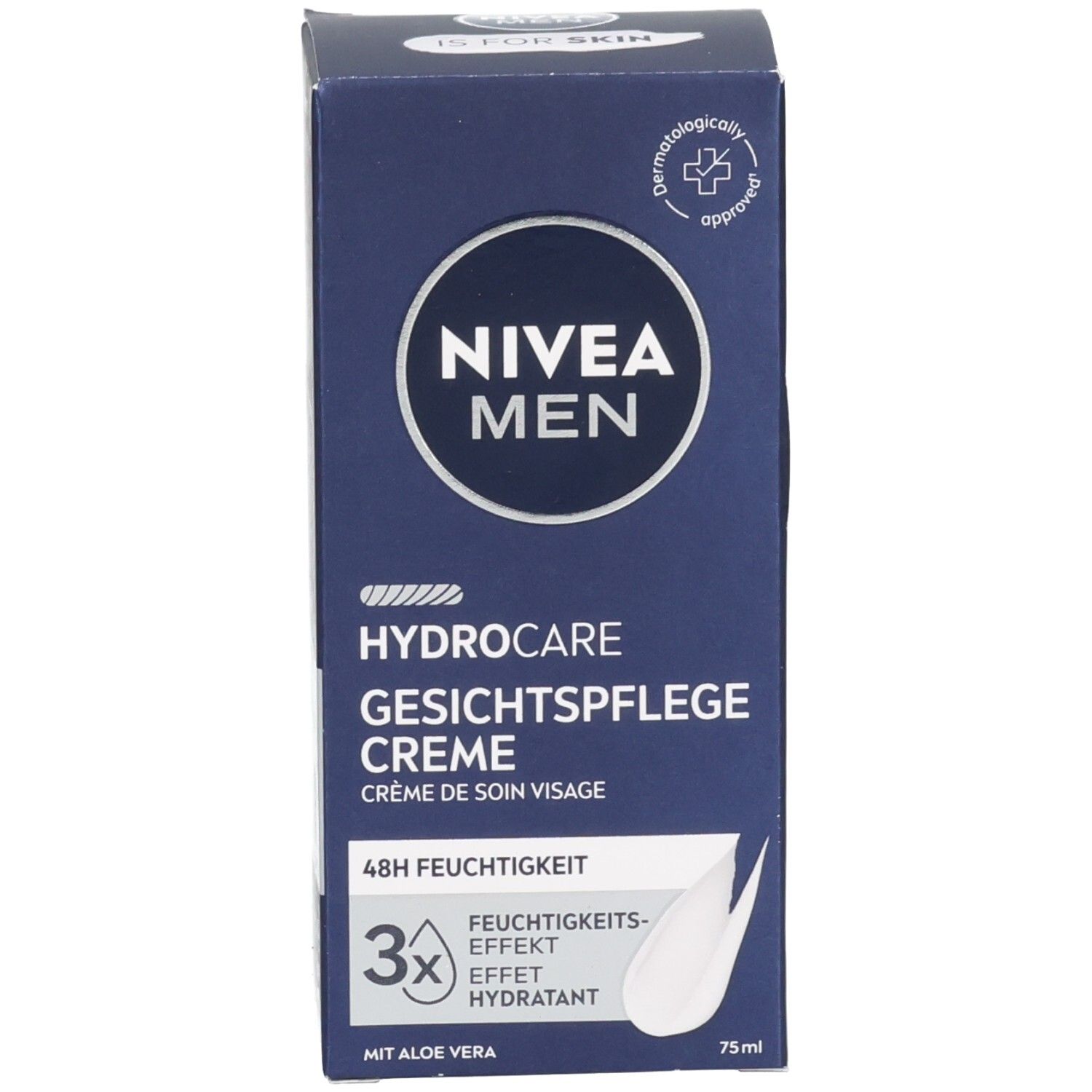 NIVEA MEN HydroCare Creme Karton. Vegane Formel, 95% natürliche Inhaltsstoffe, dermatologisch bestätigt.