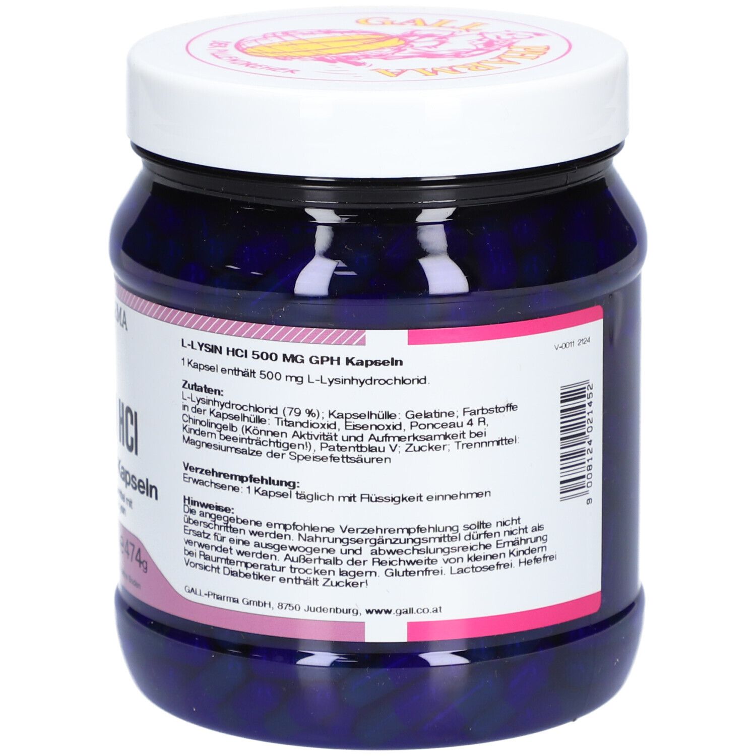 GALL PHARMA Lysin HCl 500 mg GPH Kapseln