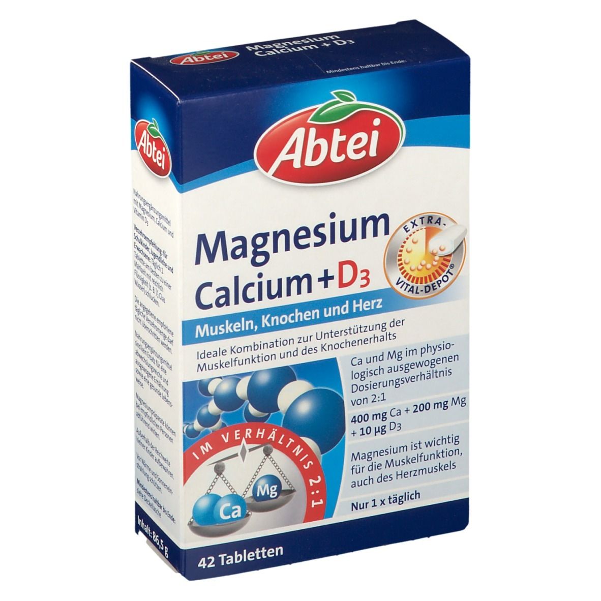 Abtei Magnésium Calcium + D3