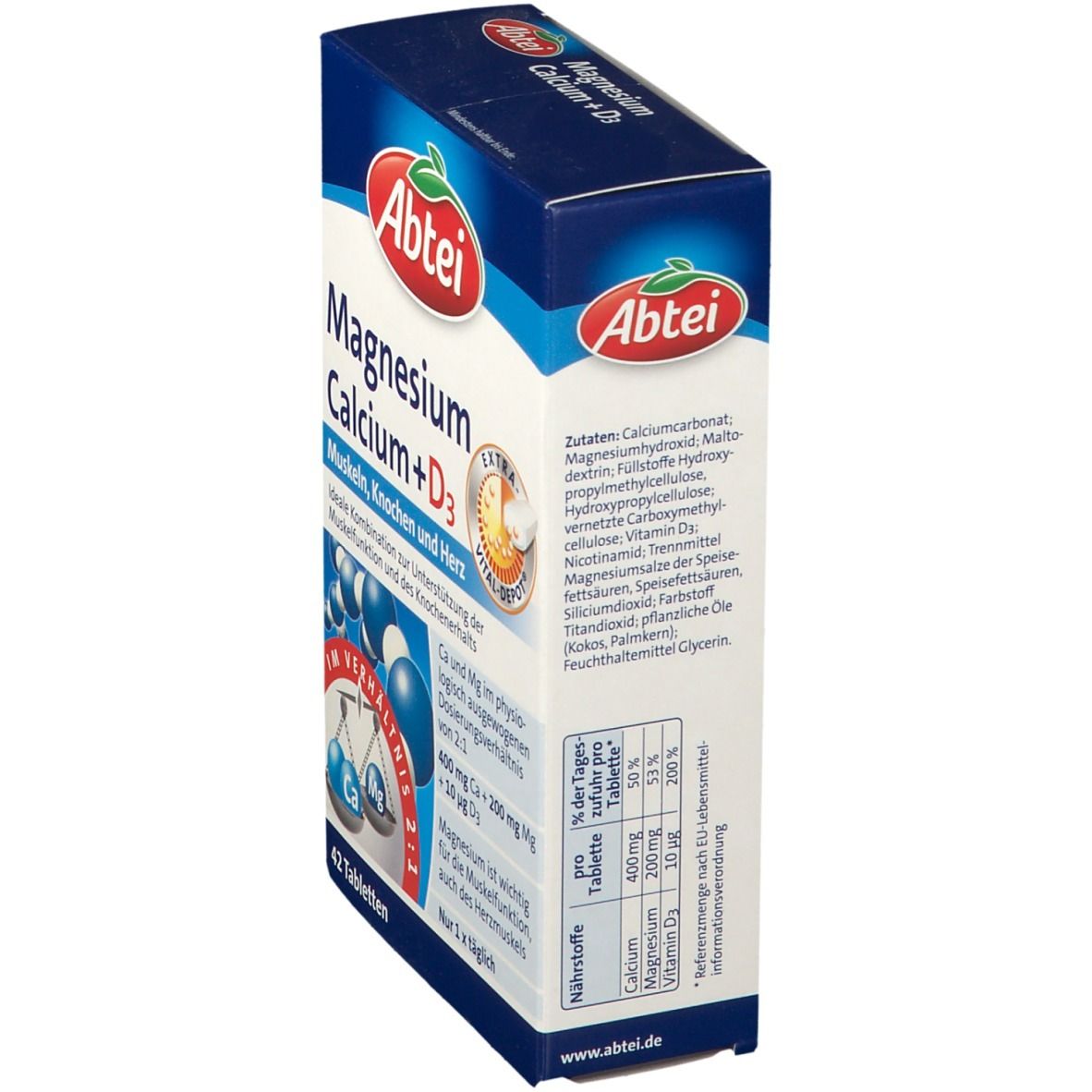 Abtei Magnésium Calcium + D3