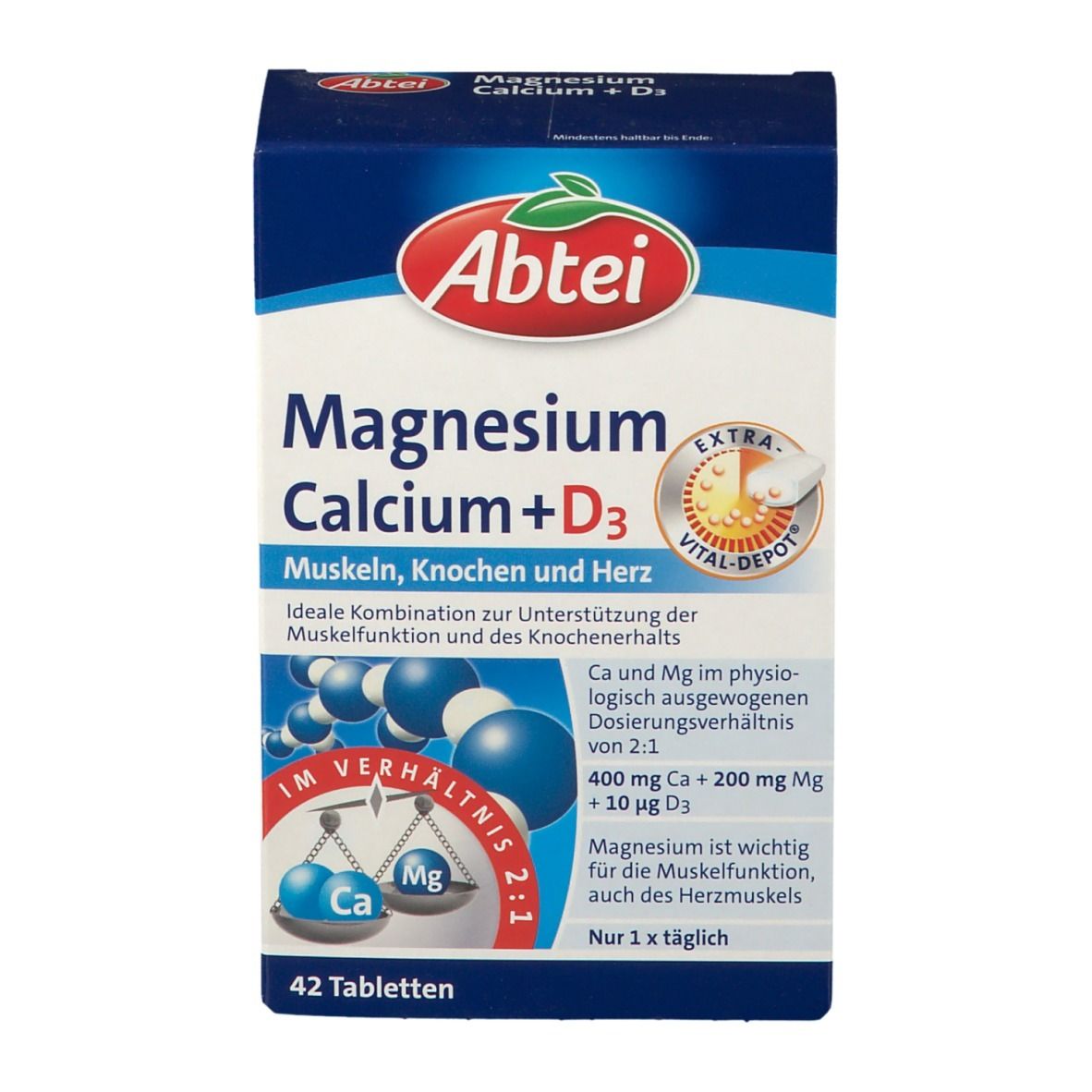 Abtei Magnésium Calcium + D3