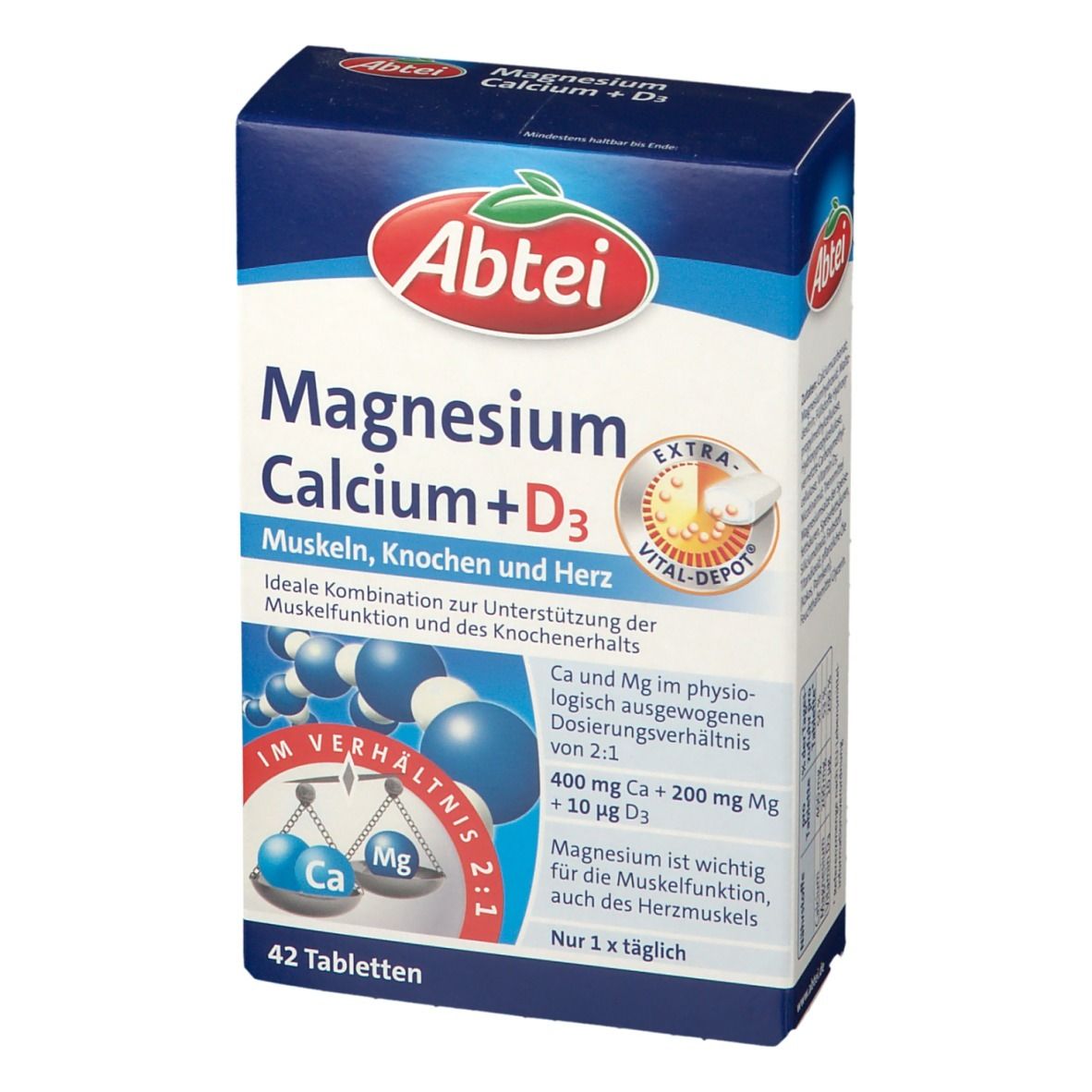 Abtei Magnésium Calcium + D3