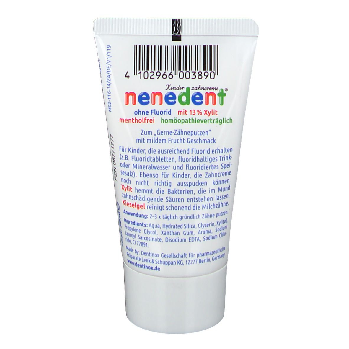 Nenedent® Dentifrice sans fluor