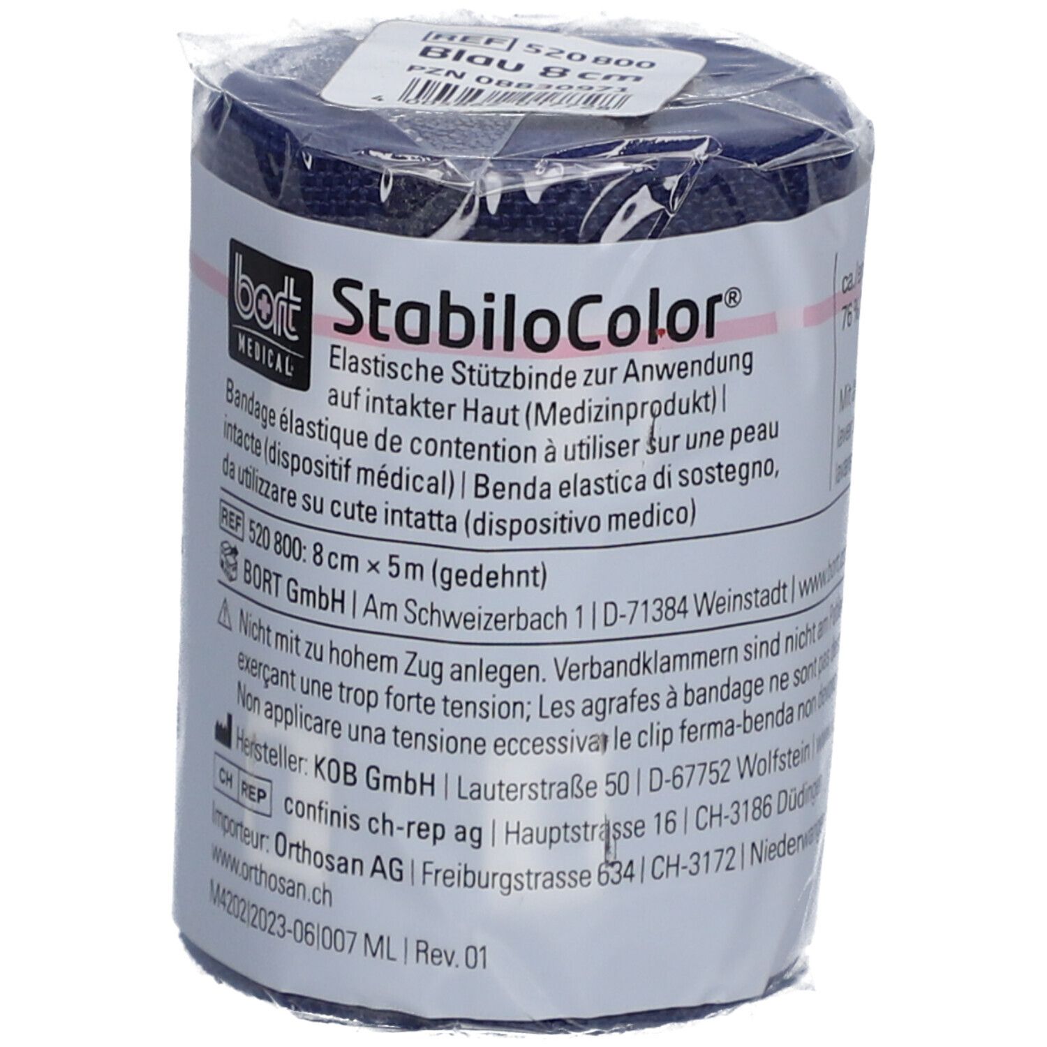 BORT StabiloColor® Binde 8 cm blau