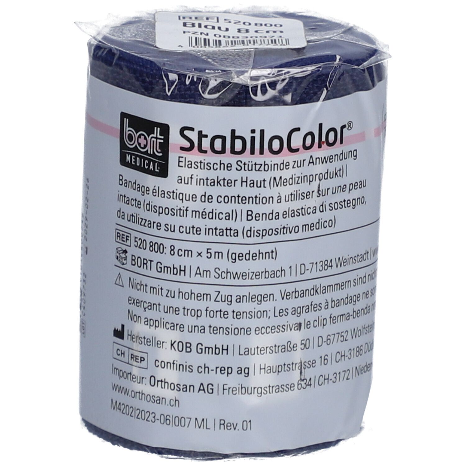 BORT StabiloColor Binde 8 cm blau