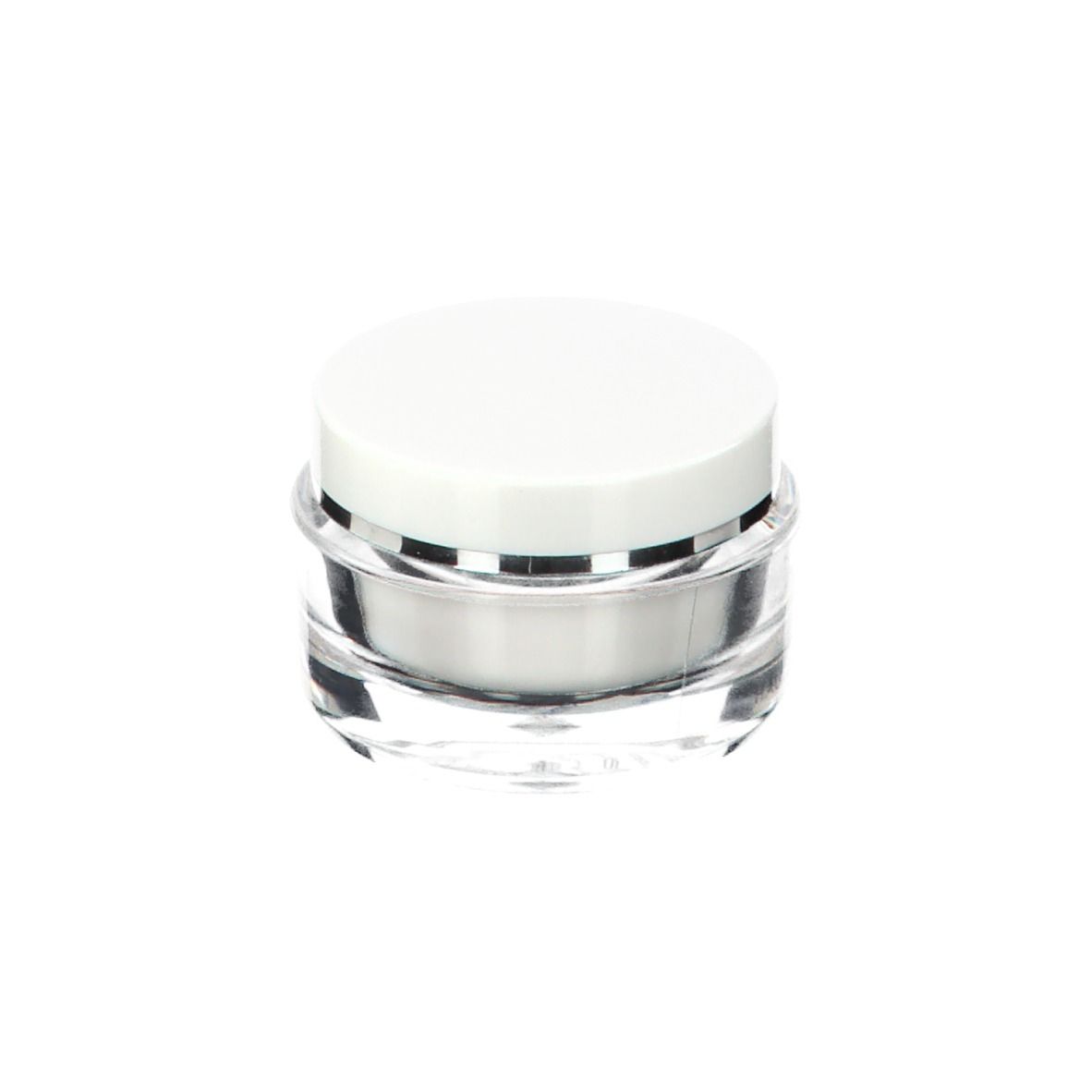 Creme-Tiegel mit weißem Deckel.