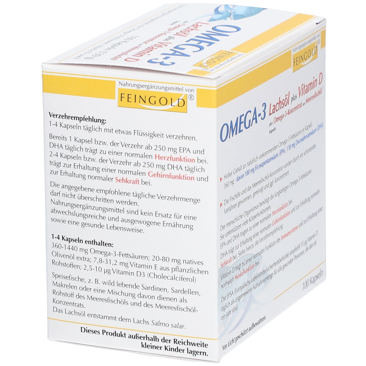 Omega-3 Lachsöl plus Vitamin D und Omega 3