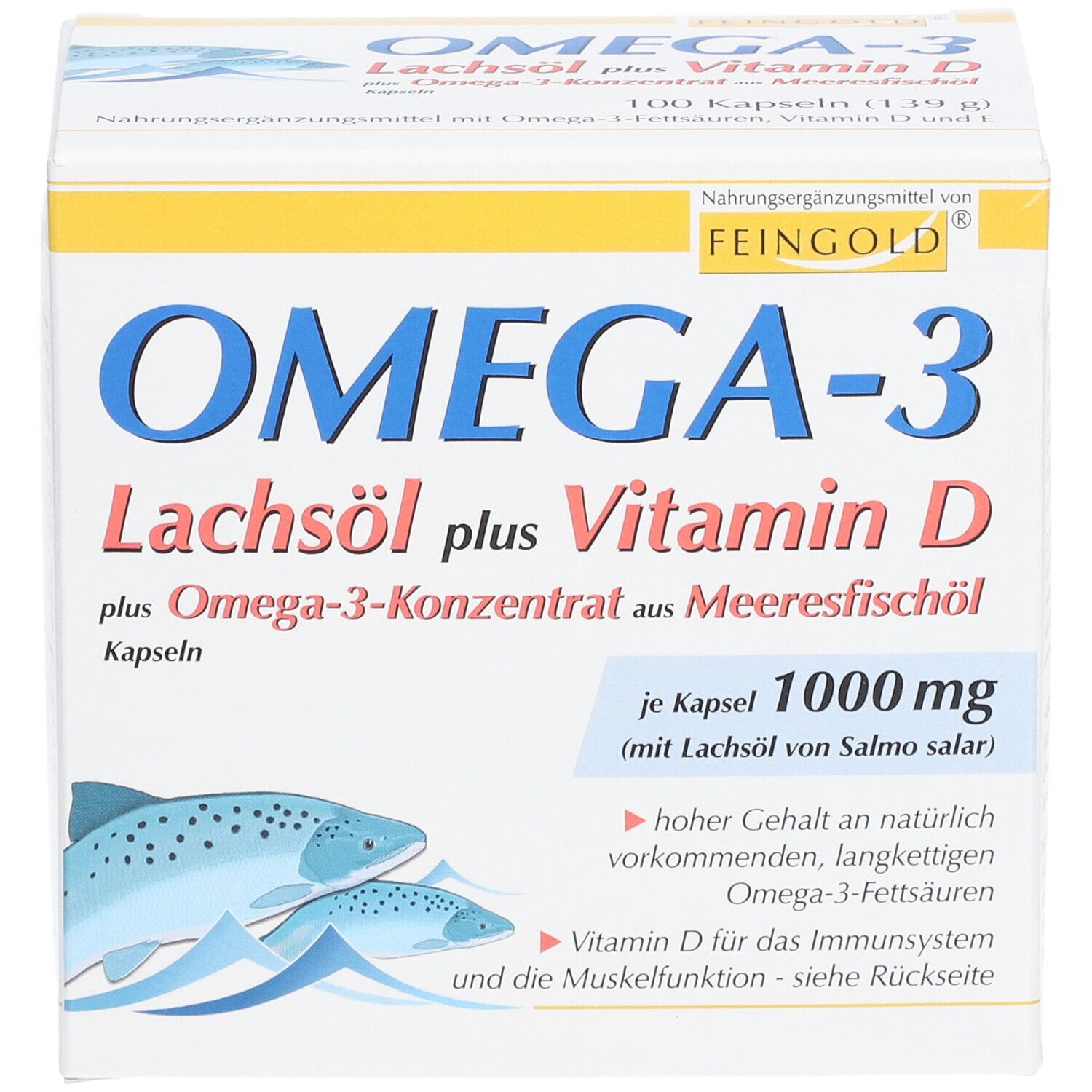 Omega-3 Lachsöl plus Vitamin D und Omega 3