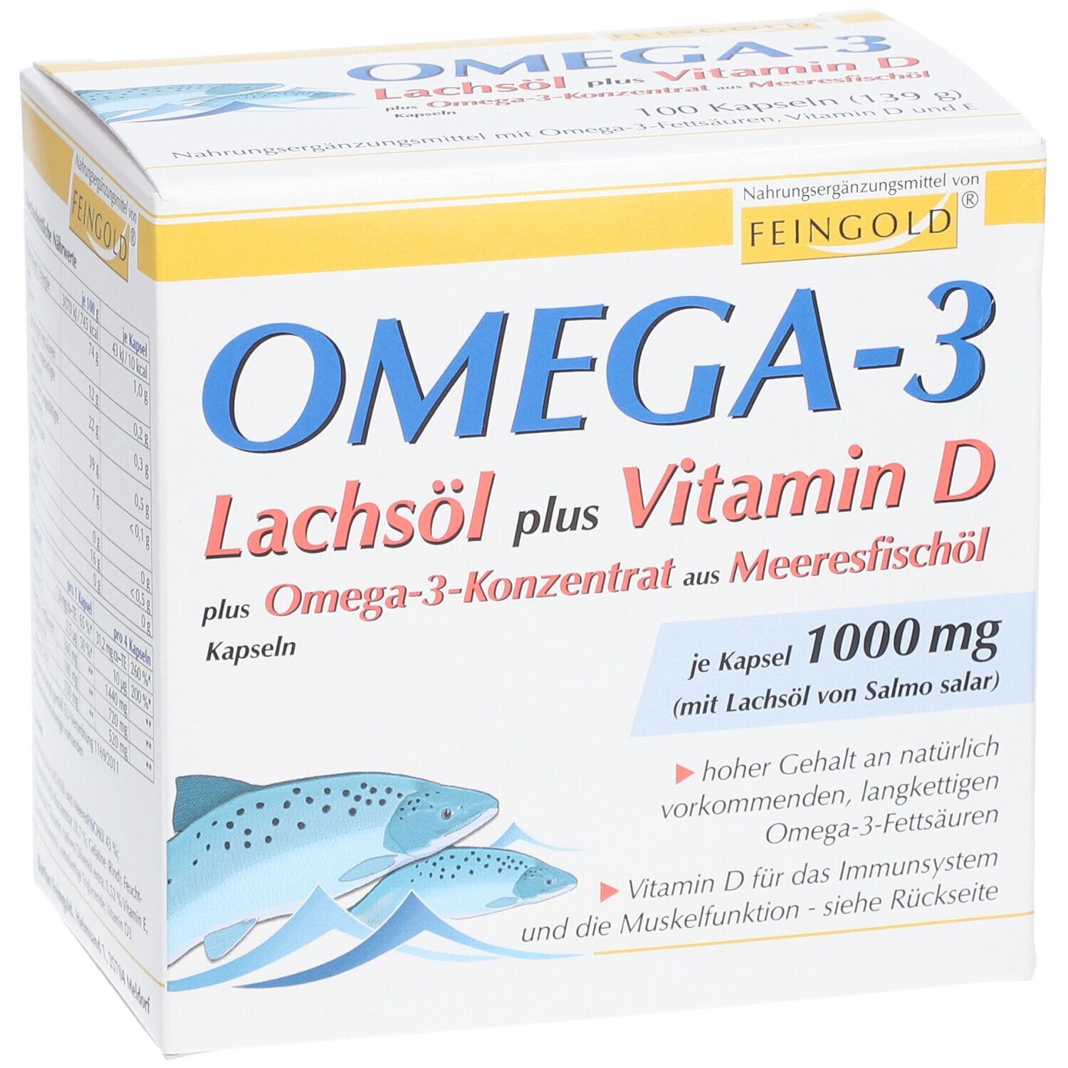 Omega-3 Lachsöl plus Vitamin D und Omega 3