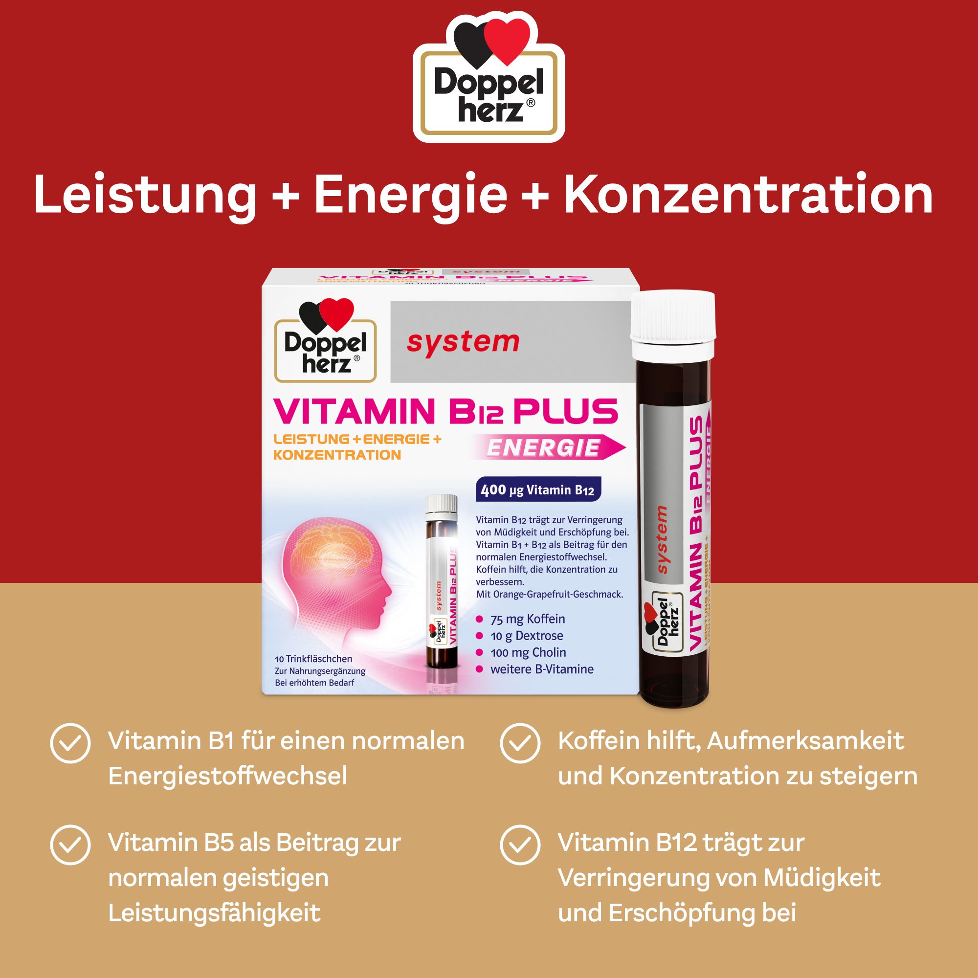 Doppelherz® system Vitamin B12 PLUS Energie