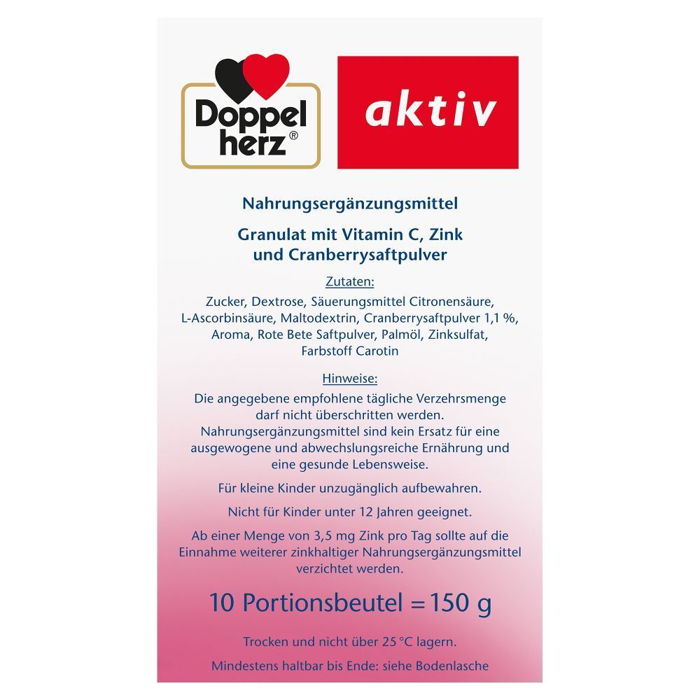 Doppelherz® aktiv Heiße Cranberry mit Vitamin C + Zink