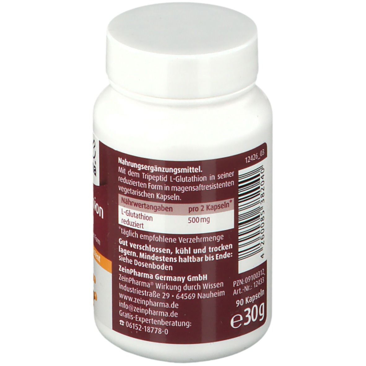 L Gluthathion Capsules 250 mg ZeinPharma