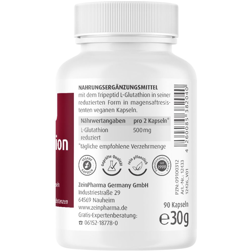 L Gluthathion Capsules 250 mg ZeinPharma
