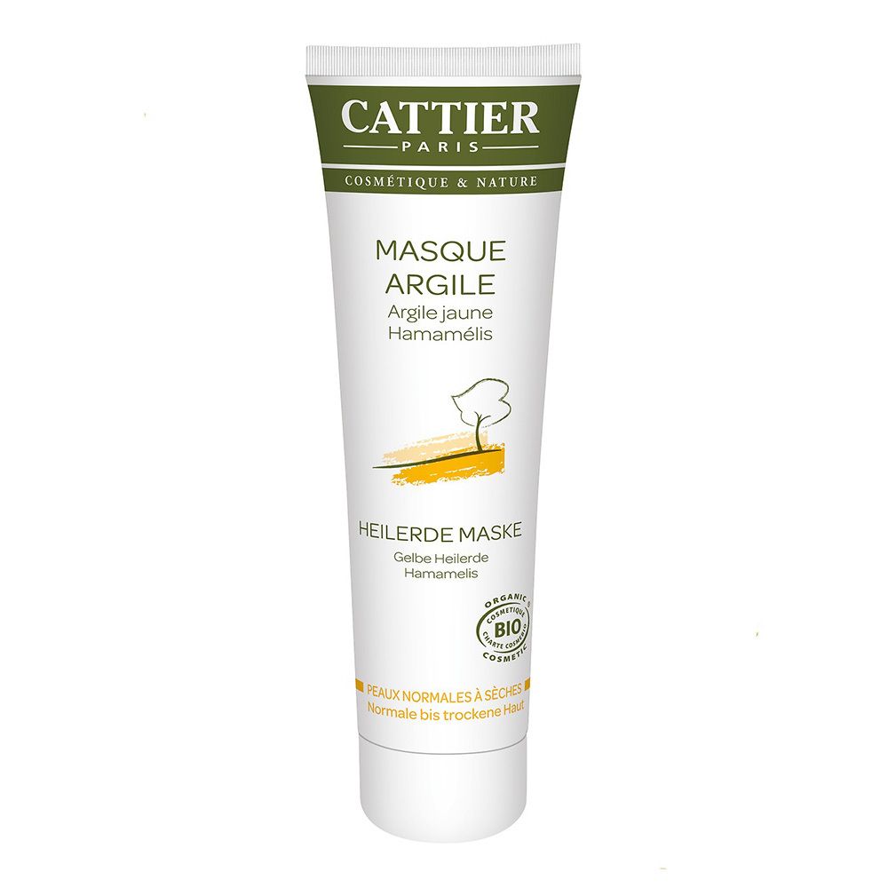 CATTIER Masque de terre curatif jaune pour peau sèche