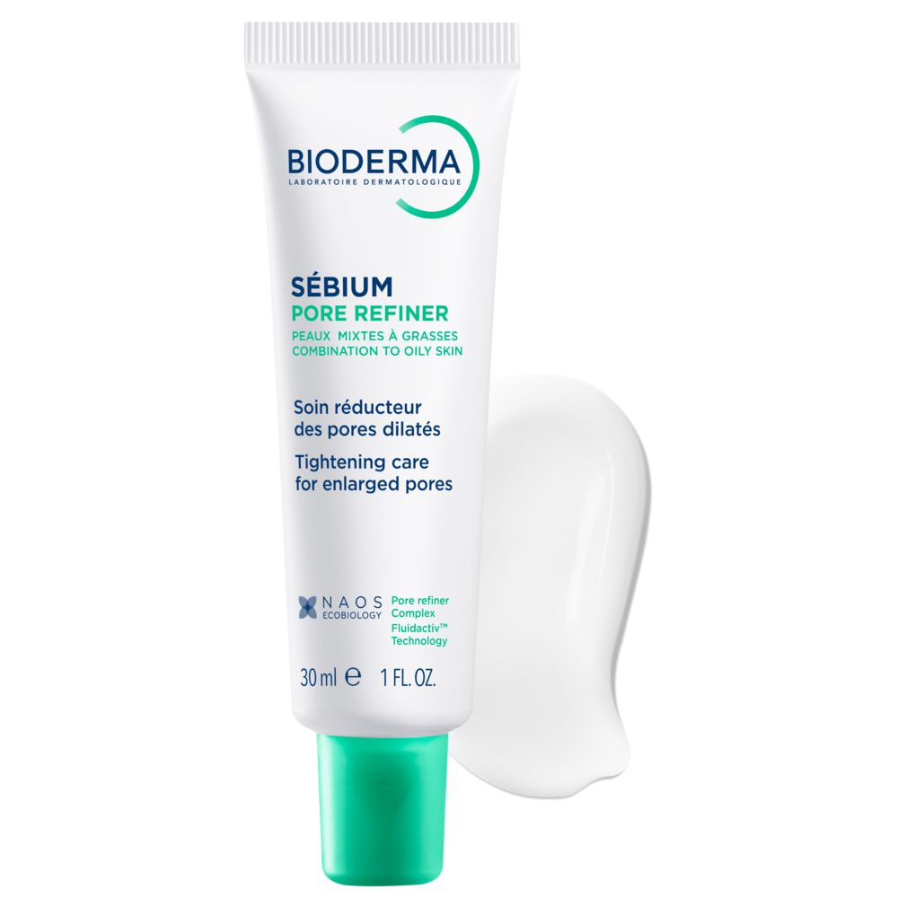 Tube BIODERMA Sébium Pore Refiner avec échantillon de produit et 30 ml.