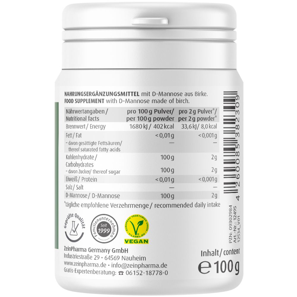 Natural D Mannose Poudre ZeinPharma