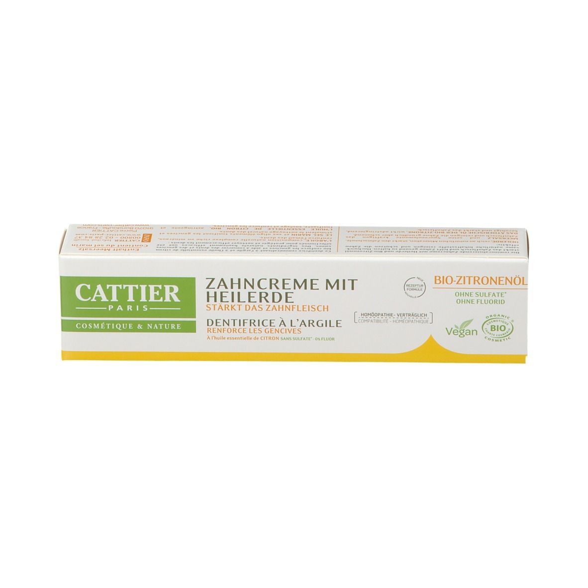 CATTIER Zahncreme mit Heilerde - Zitrone