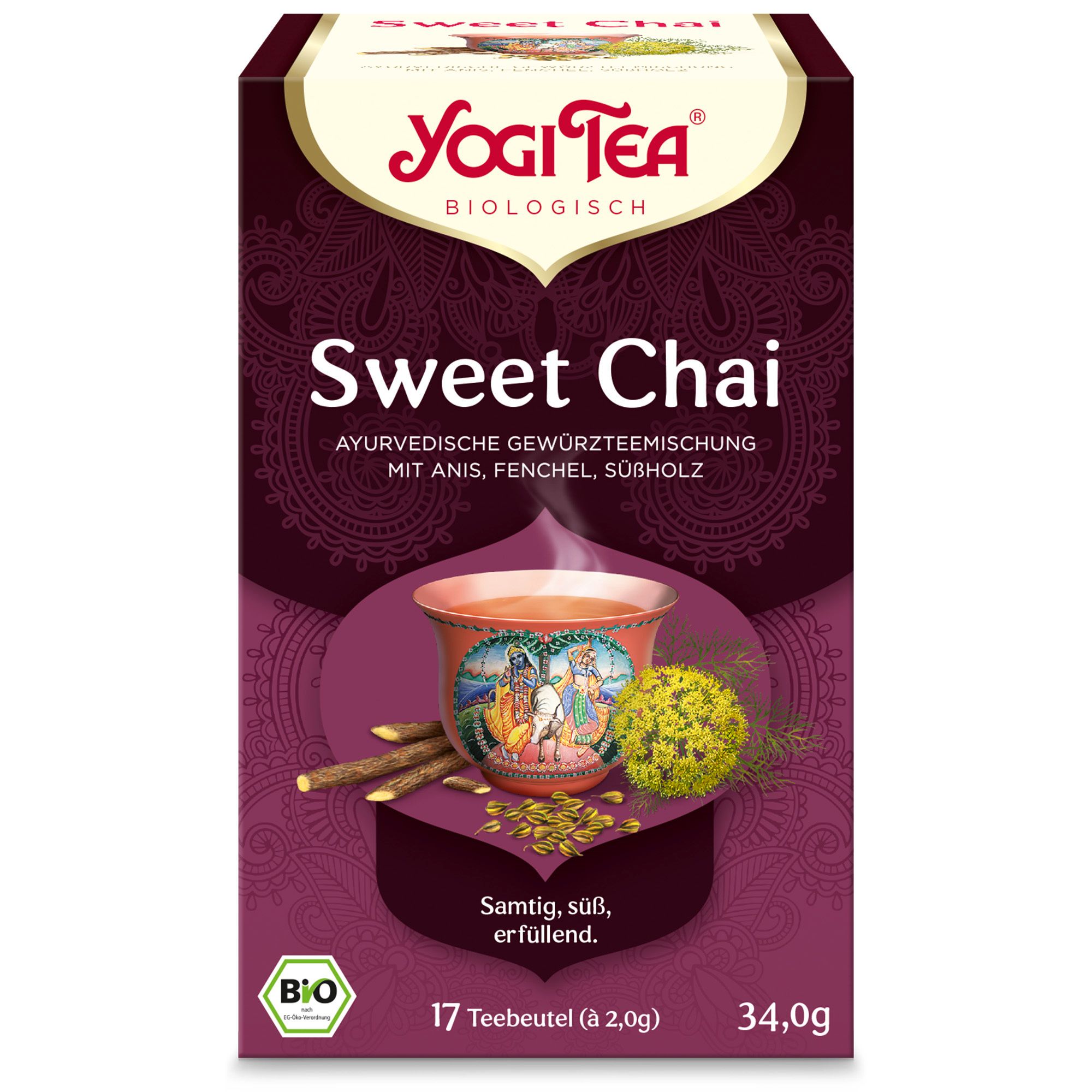 YOGI TEA® Sweet Chai, Infusion d'épices et de plantes bio