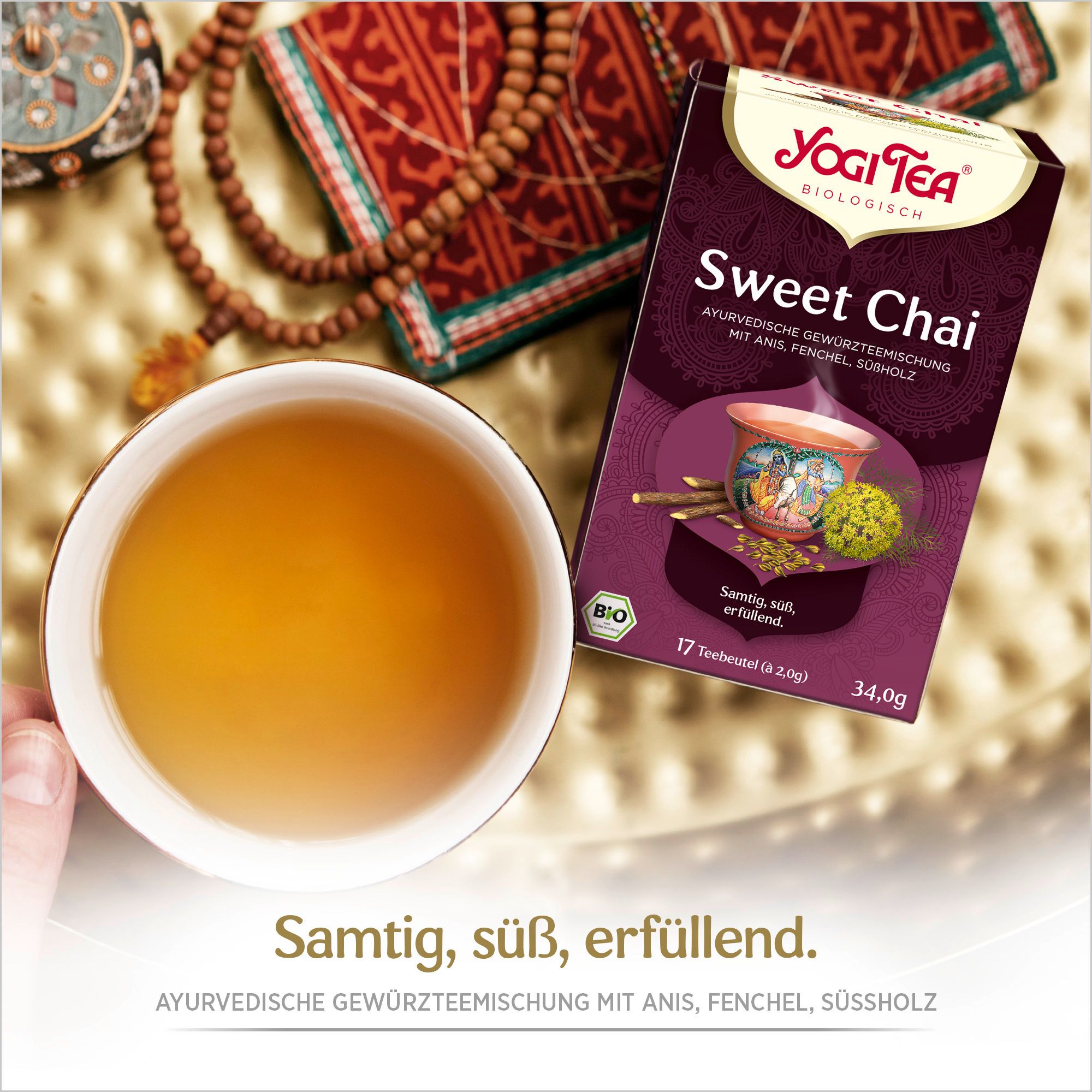 YOGI TEA® Sweet Chai, Infusion d'épices et de plantes bio