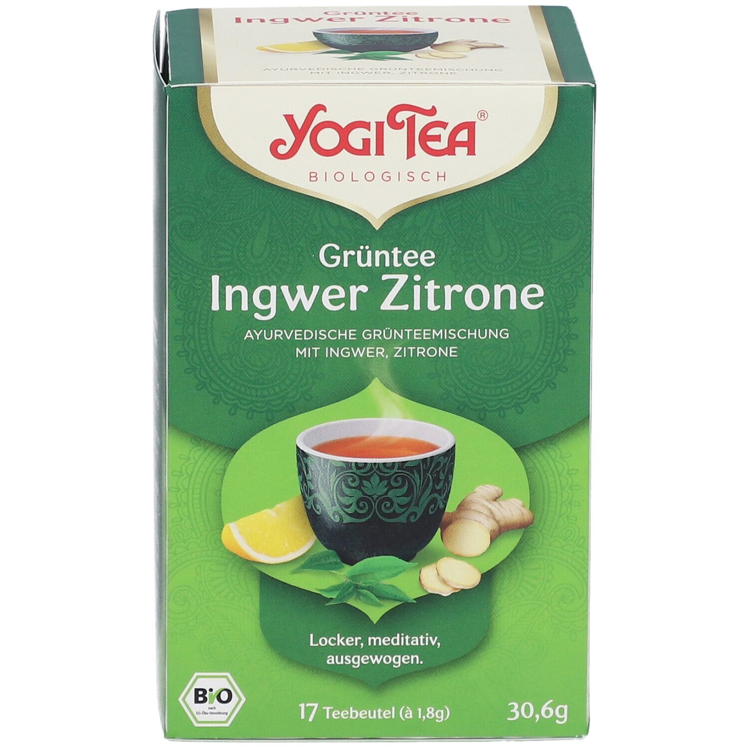 YOGI TEA® Grüntee Ingwer Zitrone, Grüner Bio-Tee