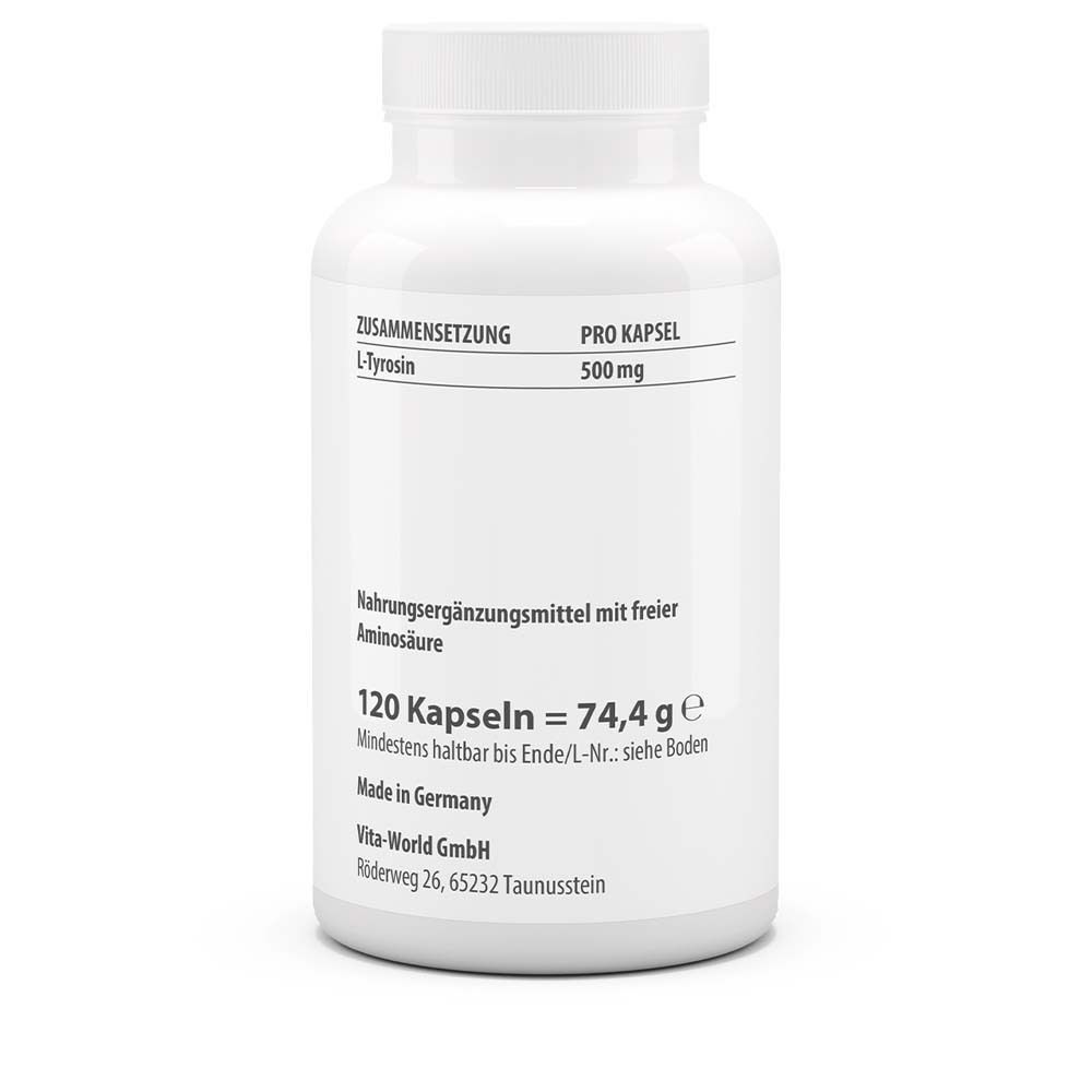 Dos de la bouteille. Informations sur les ingrédients, le dosage et le fabricant. 120 gélules.