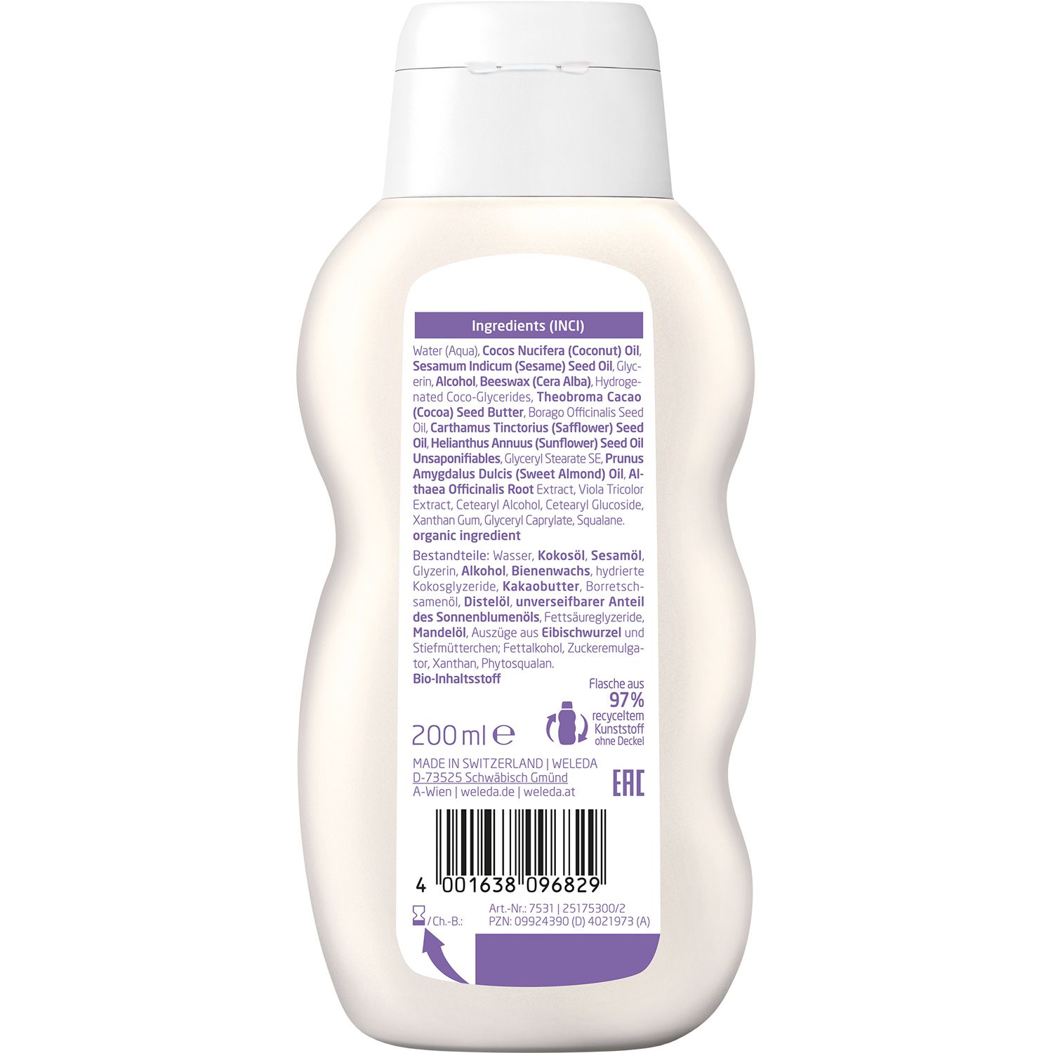 Weleda: Bébé Derma - Lait corporel à la Mauve blanche