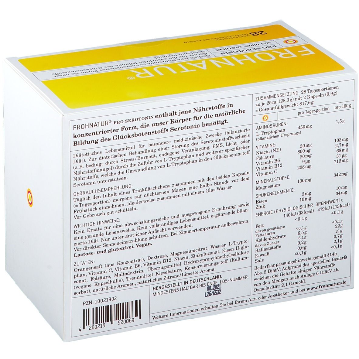 FROHNATUR Mood Tonic Trinkfläschchen mit Kapseln