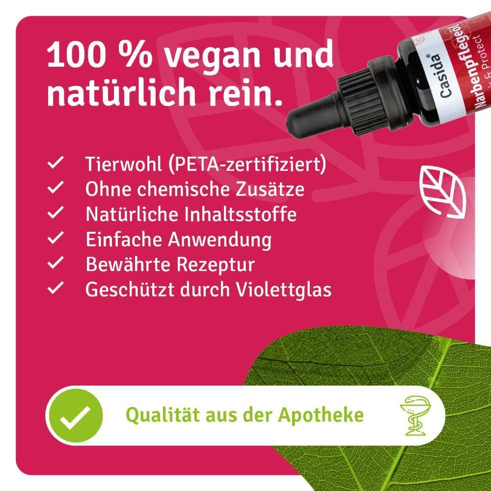 Produktflasche mit Pipette. 100% vegan und natürlich rein. PETA-zertifiziert, ohne chemische Zusätze, etc.