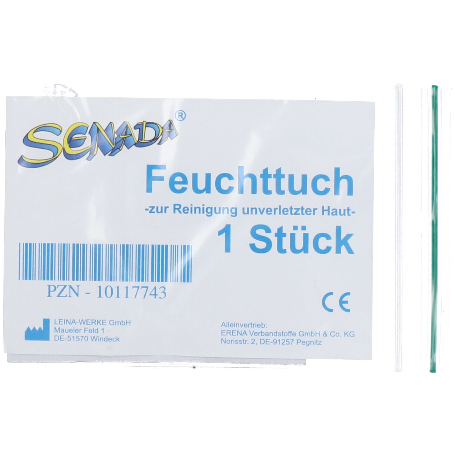 Senada Feuchttuch zur Reinigung unverletzter Haut, 1 Stück.