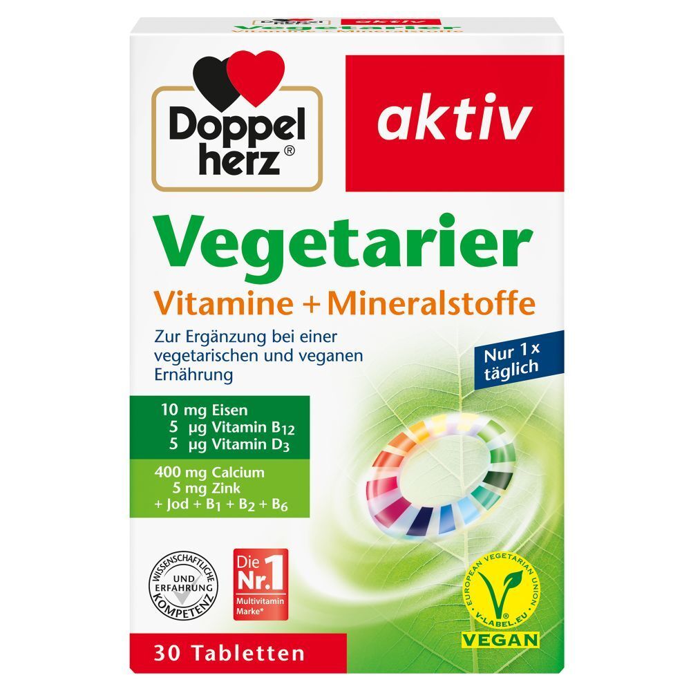 Doppelherz® aktiv Vegetarier Vitamine+Mineralstoffe Tabletten