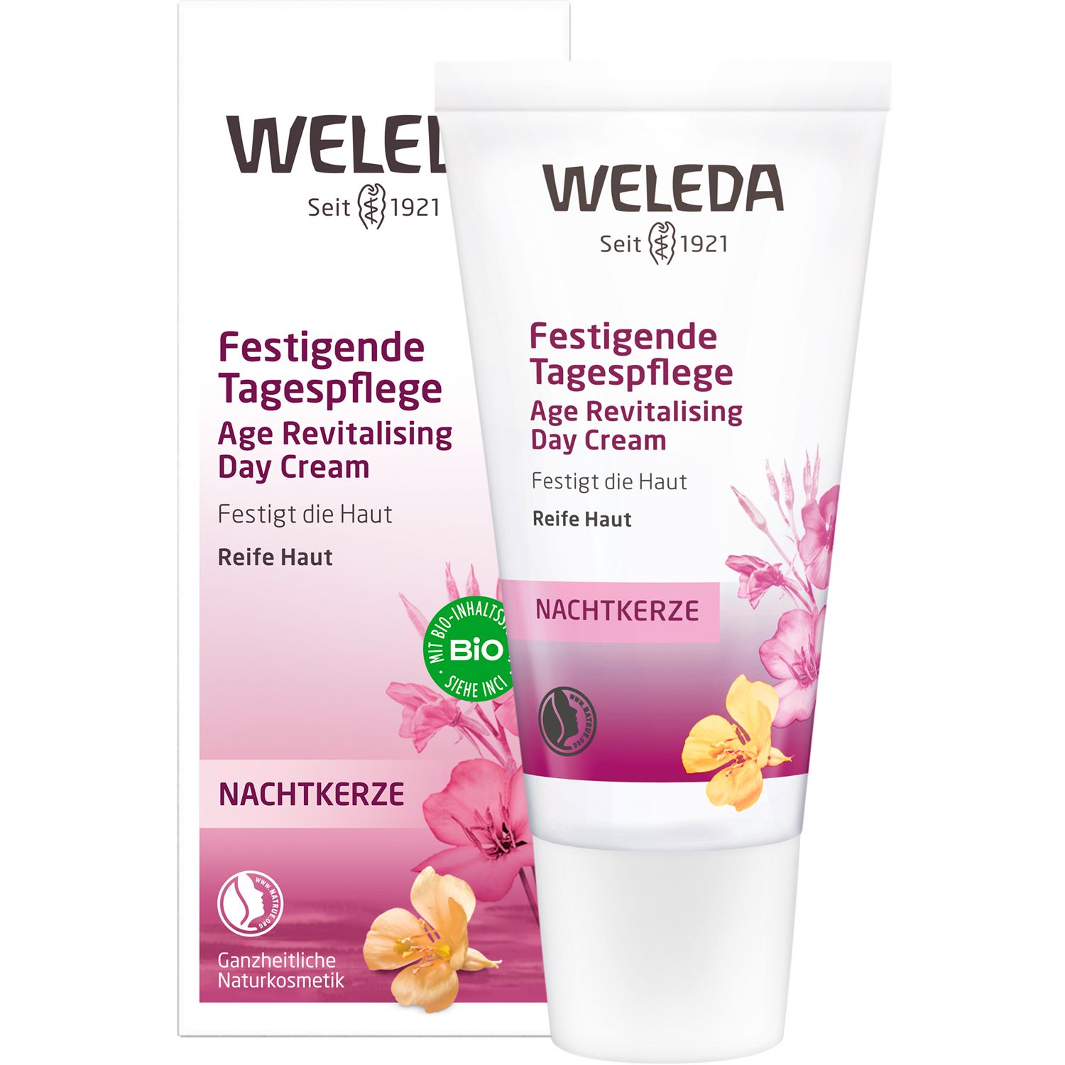 Weleda Tagescreme NachtkerzeWeleda Tagescreme Nachtkerze - festigende, aufpolsternde Pflege für reife Haut, spendet Feuchtigkeit
