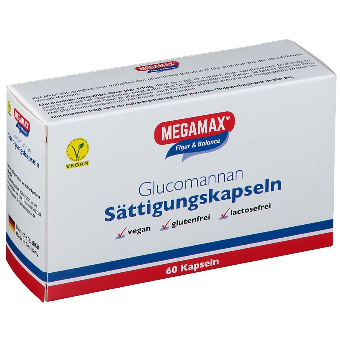 MEGAMAX® Glucomannan Sättigungskapseln zur Gewichtsreduktion