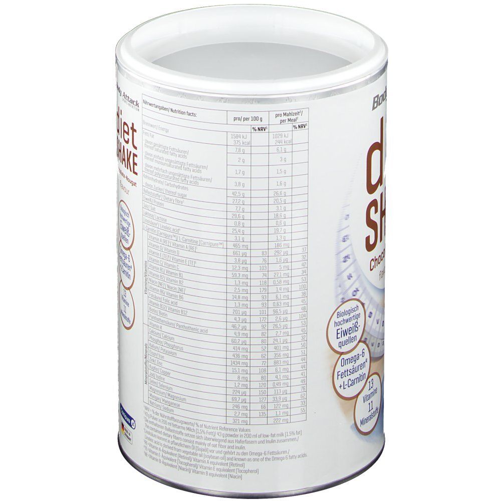 Body Attack Diät Shake Schokolade-Nougat