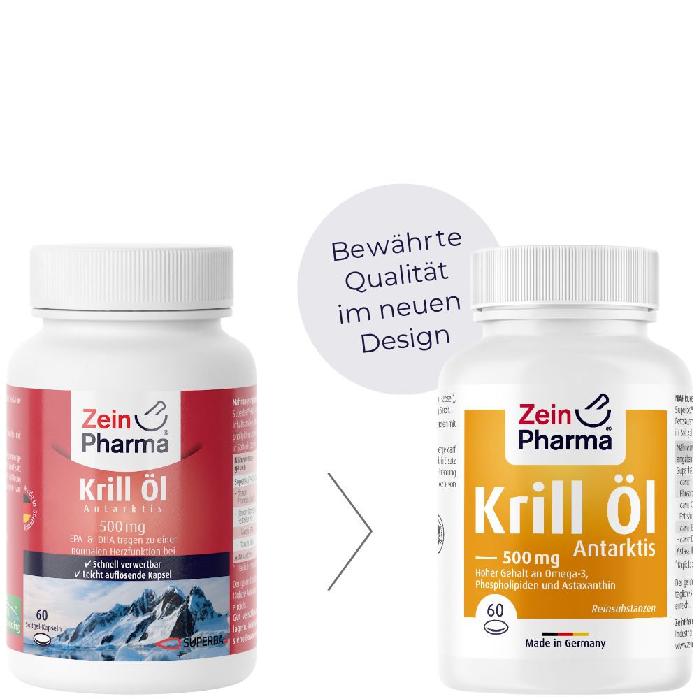 Omega 3 Capsules d'huile de krill de l'Antarctique 500 mg ZeinPharma