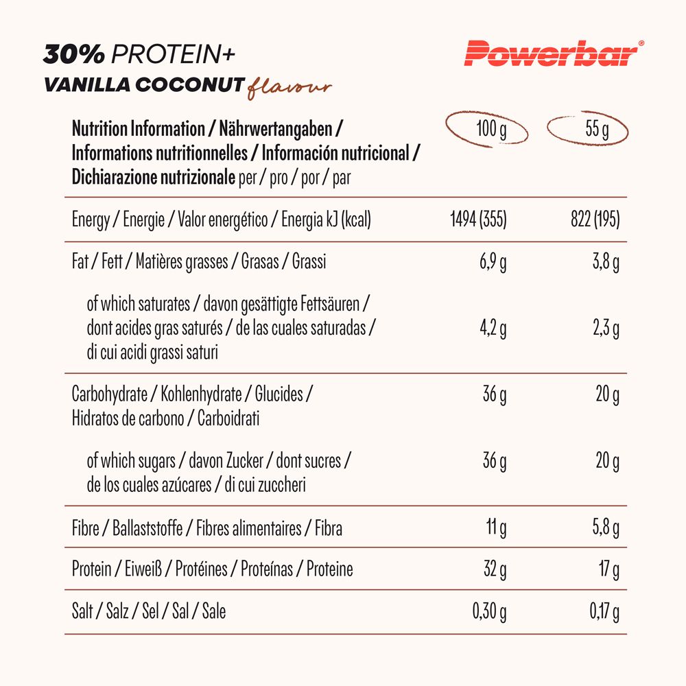 PowerBar® Protein Plus 30% Vanille-Noix de coco