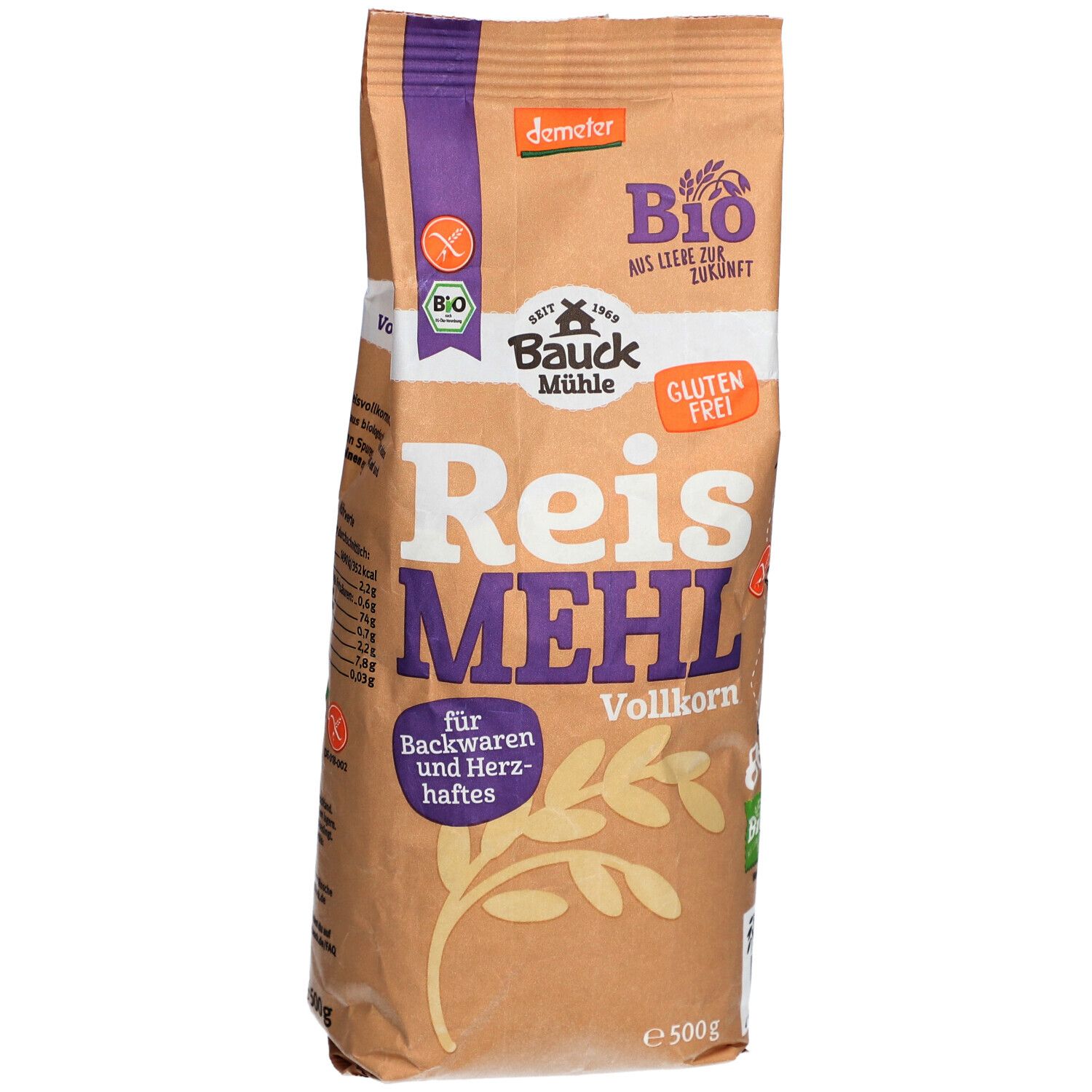 Bauckhof demeter Farine de riz complète, sans gluten