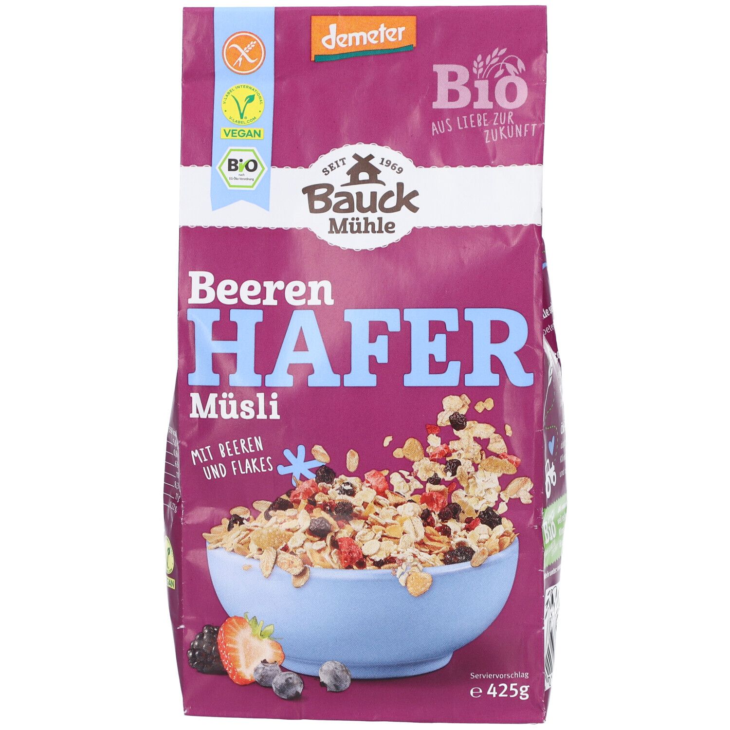 Bauckhof Muesli à l'avoine et aux baies, sans gluten