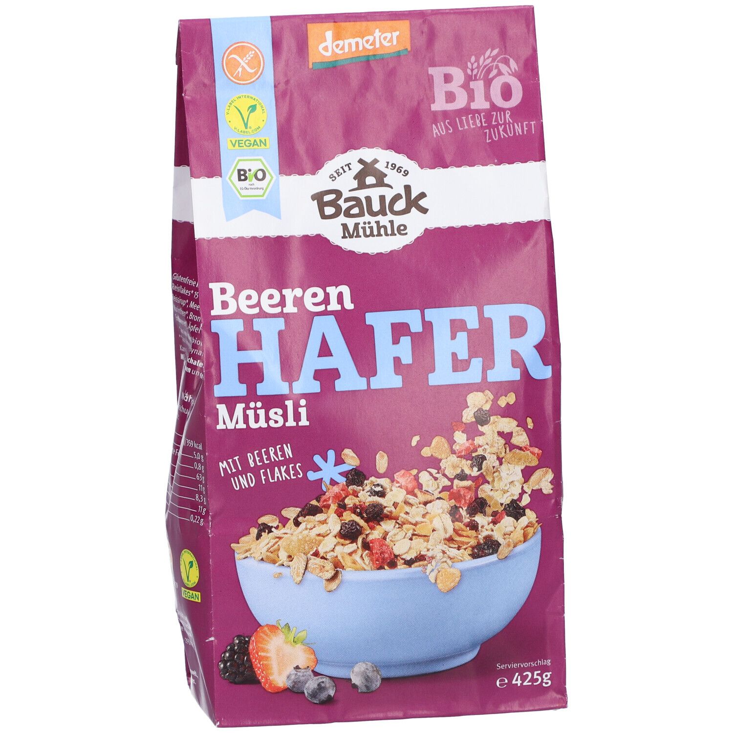 Bauckhof Hafermüsli mit Beeren, glutenfrei