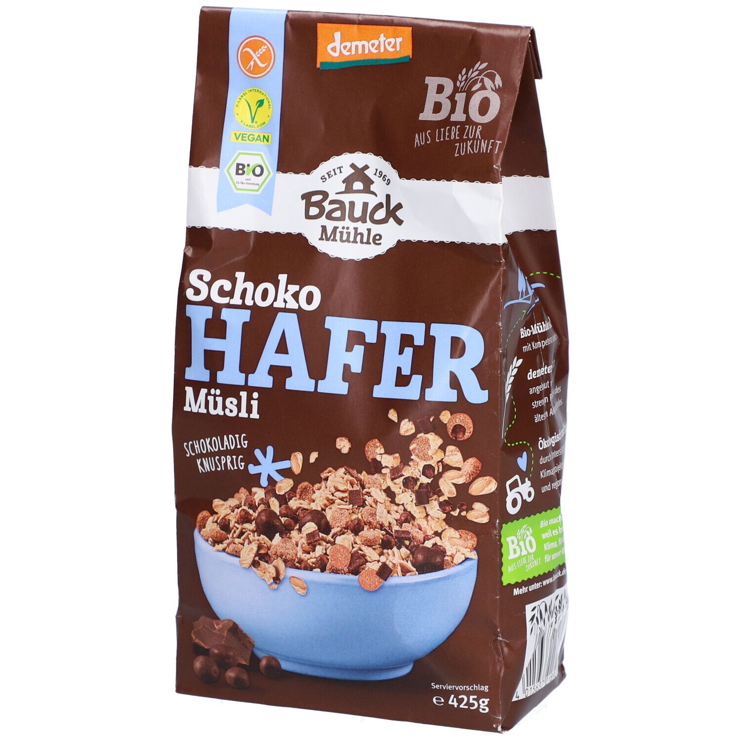 Bauckhof Muesli d'avoine au chocolat, sans gluten