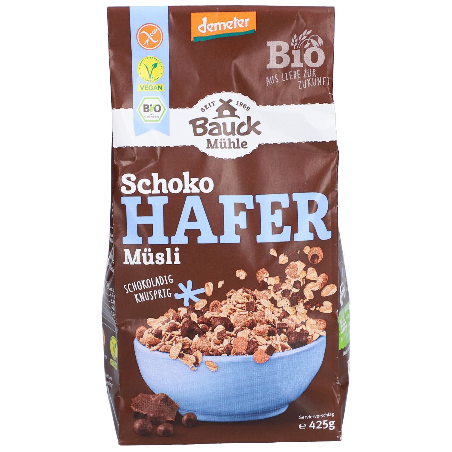 Bauckhof Muesli d'avoine au chocolat, sans gluten